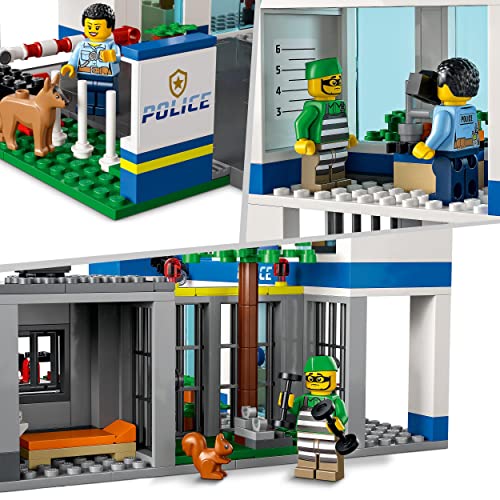 LEGO-60316-City-Polizeistation-mit-Polizeiauto-Muellauto-und-Hubschrauber-Polizei-Spielzeug-Geschenk-zu-Ostern-fuer-Kinder-ab-6-Jahren