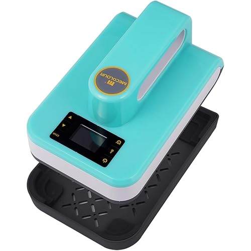 MECOLOUR Heat Press Machine for T-Shirts(5x7 In), Portable Heat Press Used to Sublimation and HTV Vinyl with Precise Temp Control, Max Temp 410℉/210 ℃, for Hat, Bag, Pillows, Heating Transfer Projects