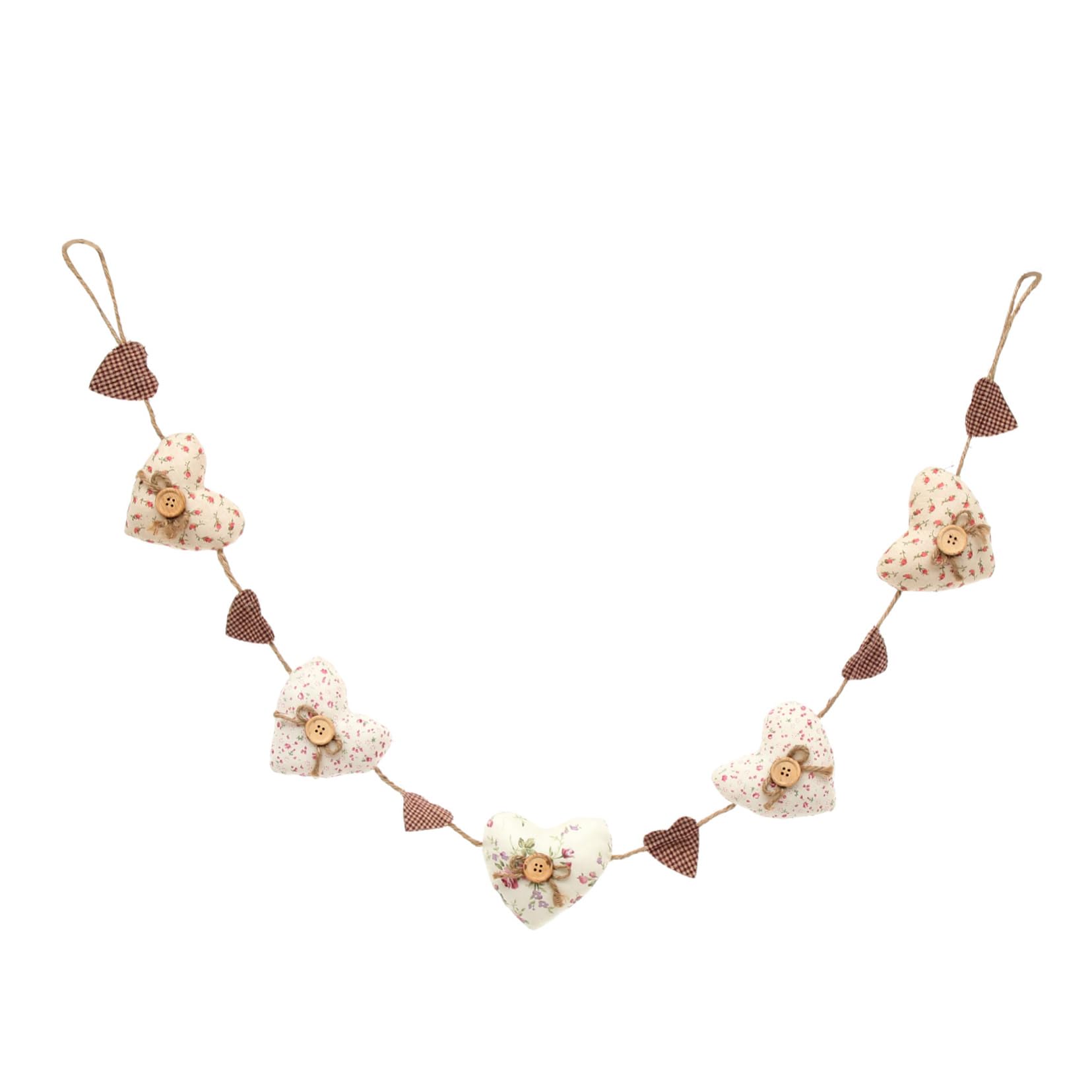 Guirlande murale forme de cœur suspendue artisanale élégante pour porte et mur