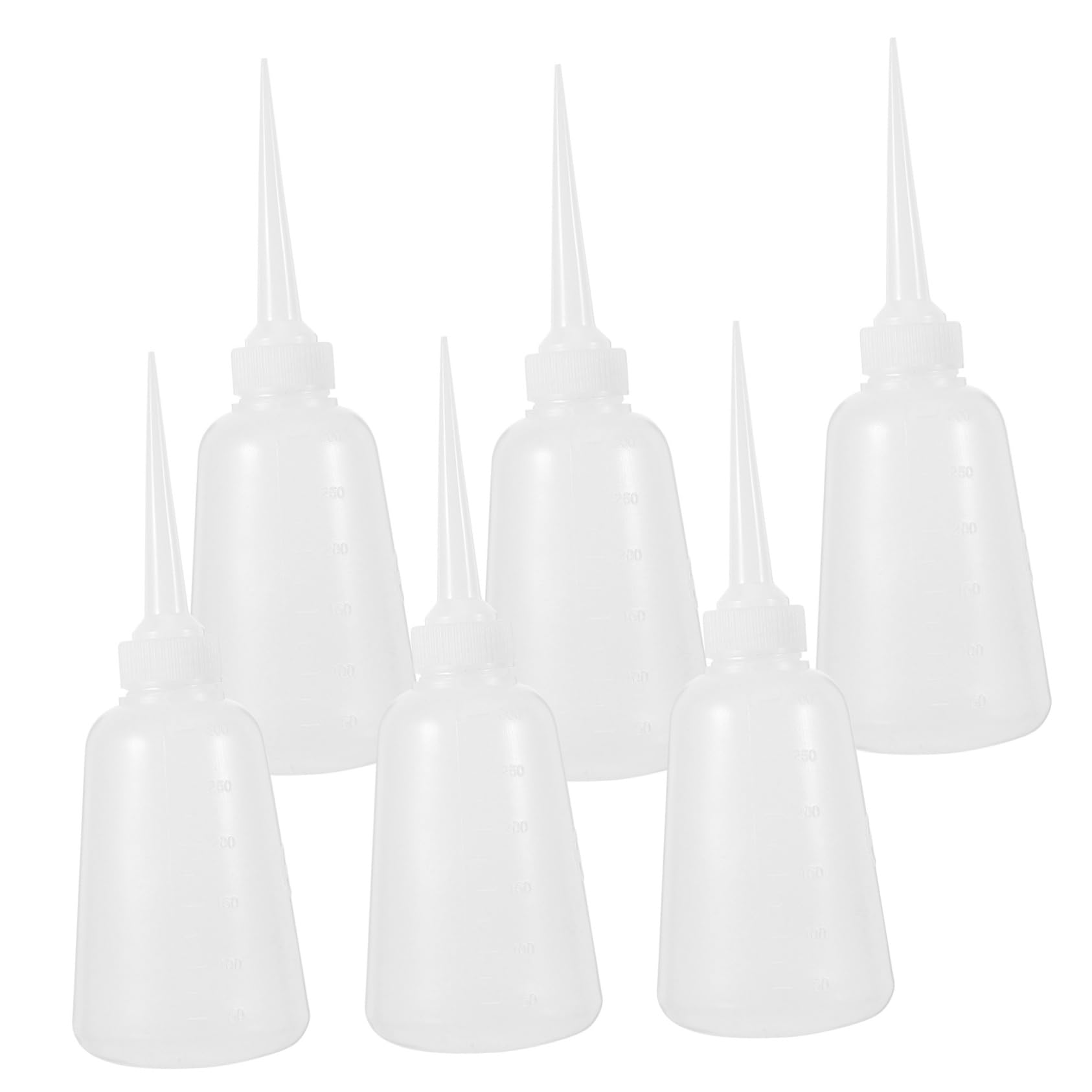 Housoutil 6 Pack Industrial Glue Oil Dispenser Bottles Squeezable Dropper Bottles for Precision Application Precision Nozzle for Electronics Automotive Crafts