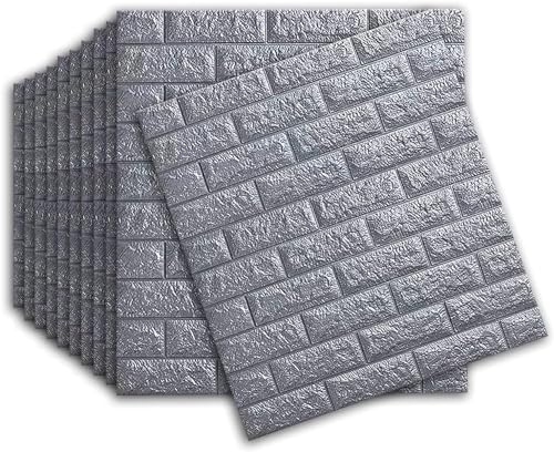 Image of Barebeauty 3D Wall Panel Wallpaper, Self Adhesive PE Foam Brick Sticker, Waterproof Peel & Stick Wall Covering for Home, Bedroom & Living Room Decor, 70 x 77 cm (Pack of 4, 23.2 Sq. Ft. Approx)