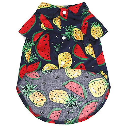 Ct Coutudi Hawaiian Dog Shirts Aloha Dog Shirt Pet Summer Cool Summer Flower Pineapple Shirt For Small To Medium Puppy Dog Cat #TOP6