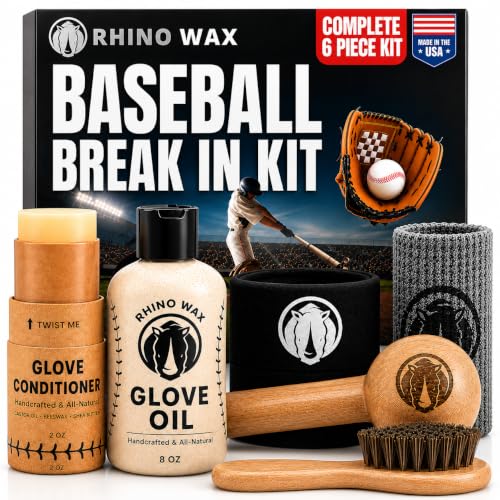 Rhino Wax Baseball Glove Break-in Kit: Oil, Glove Conditioner, Mallet, Wrap - image 1