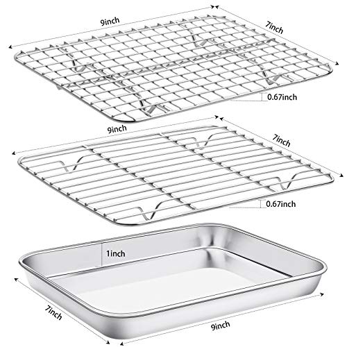 Buy Estmoon Baking Sheet with Cooling Rack Set[2 Sheets + 2 Racks