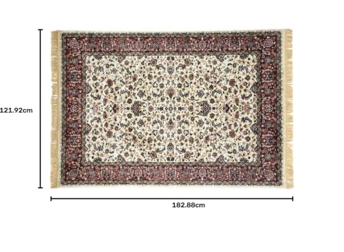 Image of Luxury Silk Carpet 4 x 6 FEET for Living Room or Bedroom, Made with Premium Silk, Perfect for Elegant Interiors Comfort and Timeless Design