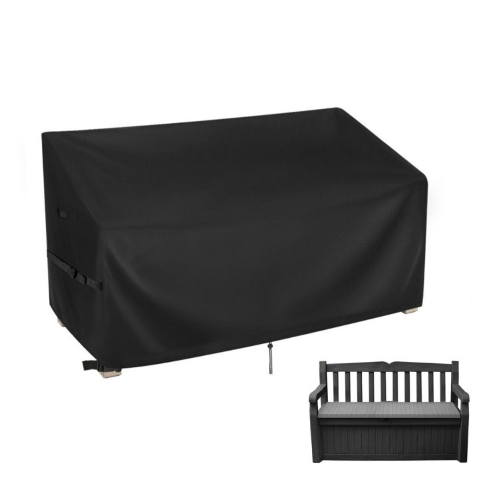 Hohong Garden Bench Cover for Keter Eden Grey Waterproof 136×80×60cm
