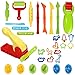 Produktbild Knete Zubehör Set, 30 Stück Knetwerkzeug Teig Plastilin Werkzeuge, Knete Werkzeug Kinder Knete Zubehör Spielzeug, Ausstechformen Extruder Küchenspielzeug Modellierwerkzeug Knetwerkzeugset