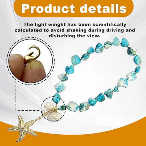 image for LTDCVTR Sea Shells Hanging Car Decor, Beach Car Accessories & Rearview