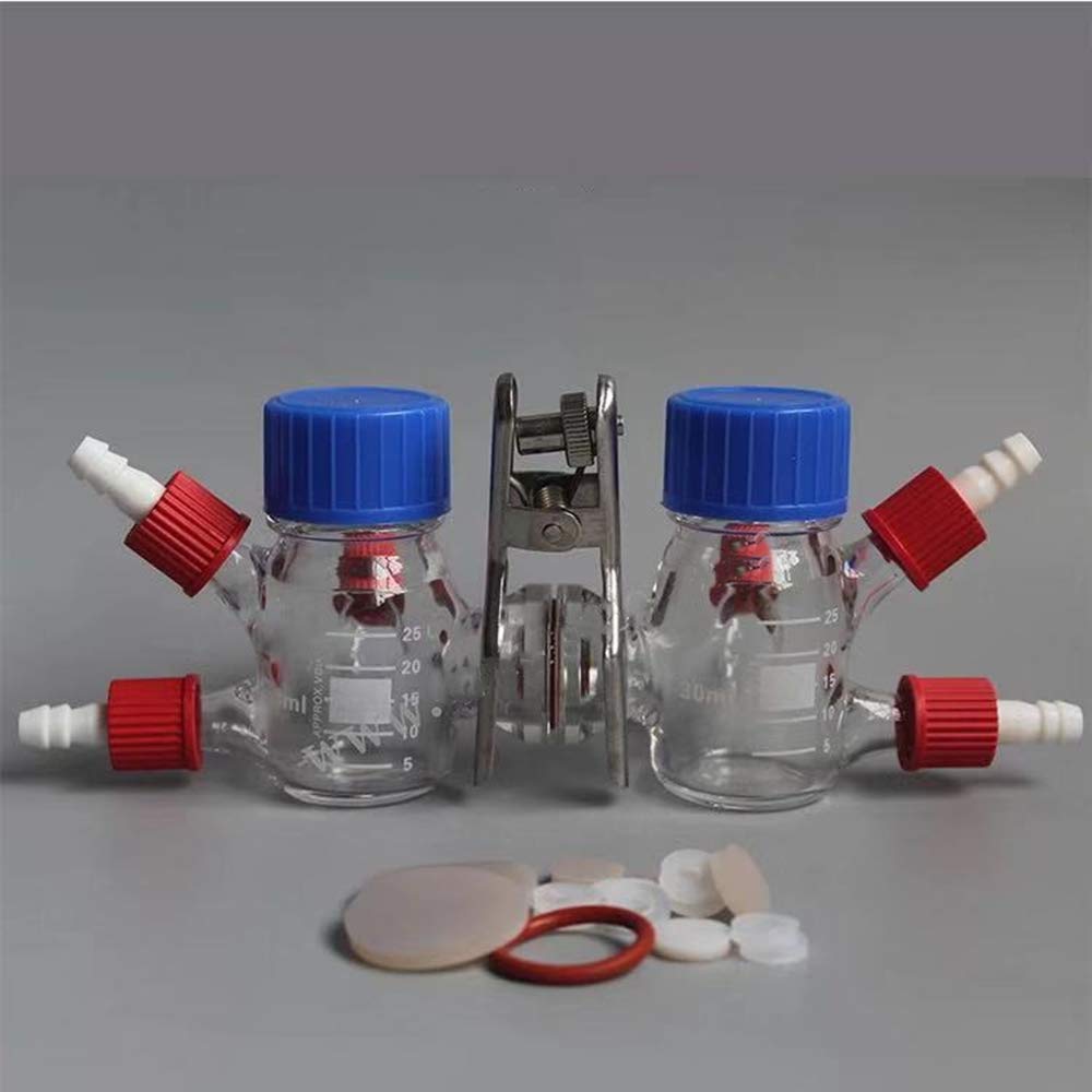 FNUAGXUE 30ml Borosilicate s Fuel Cell Box - High Temperature Resistant, Chemical Resistant, Explosion-Proof Reagent Bottle