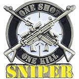 Navy PINS ONE Shot ONE Kill Sniper (1-1/8') Military Hat Pin P62258 EE Military Insignia