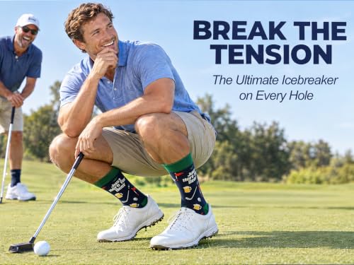 Funny Golf Socks, Golf Gifts for Men, Golfers, Funny Crazy Socks Size 8-12 - image 2