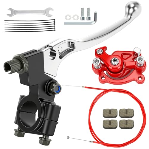 RZEOZU Mini Bike Brake Lever Kit Replacement for Coleman Minibike CT100U CC100X Motovox MBX10 MBX11 Monster Mega Moto 80cc 105cc Baja Doodlebug DB30 GMB100 79cc 100cc Parts with Rear Brake Caliper