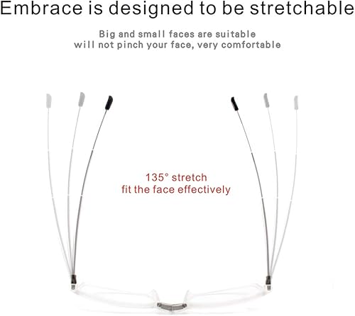 Miniatura 6 de DBEFTLI Gafas de lectura plegables - Lectores portátiles plegables para hombres y mujeres con estuche 2 pares 2.00