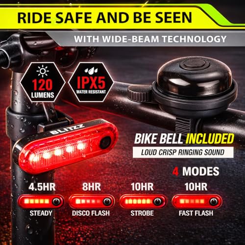 Bike Lights for Night Riding with Bell, Super Bright Bicycle