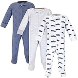 Touched by Nature unisex baby Organic Cotton and Play Sleepers, Truck, 0-3 Months US