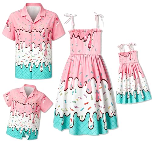 Image of SANGTREE Family Matching Hawaiian Outfits , Casual Beach Travel Clothes ,Vacation Clothing Set for Women & Men & Girls & Boys