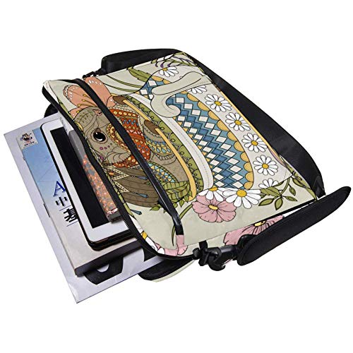 Funda bandolera para portátil de 14" a 15.4" con tierno diseño de conejo 5