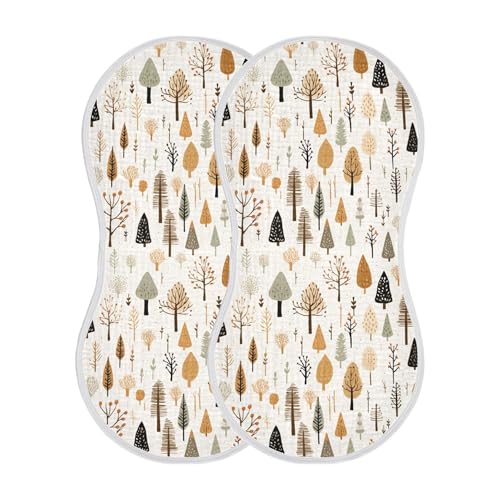 xigua Christmas Trees Baby Burp Cloths for Newborn Boys and Girls 2 Pack, Soft & Absorbent Cotton Baby Burp Cloth, Baby Washcloths, Newborn Towel, Burp Rags2