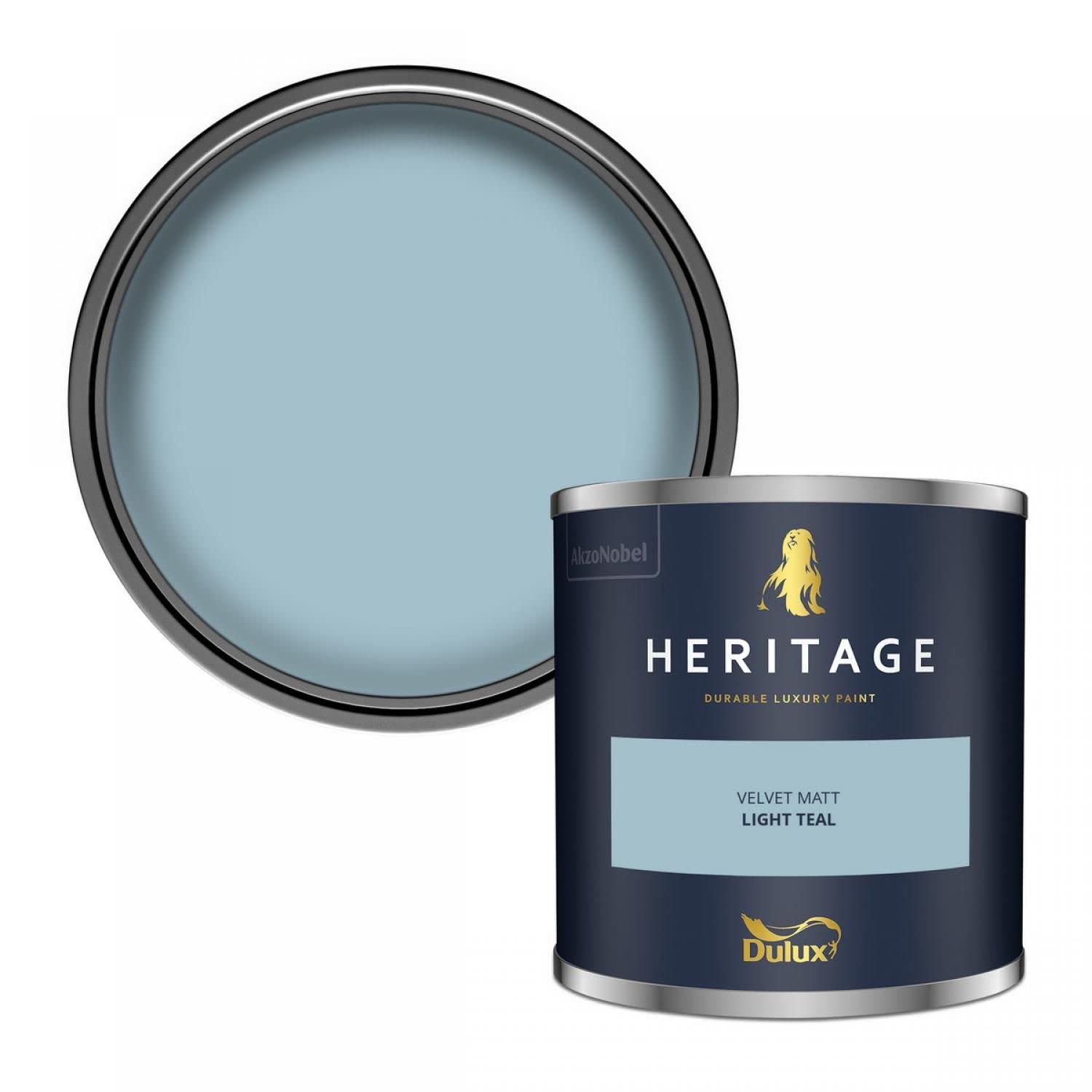 (Light Teal) Dulux Heritage Velvet Matt 125Ml Tester Pot 5010212653630