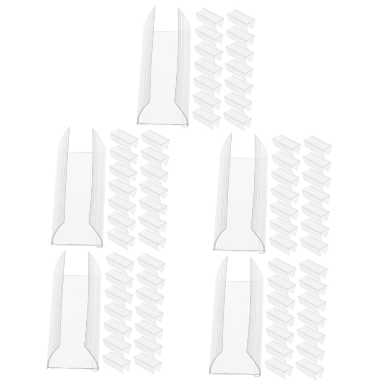 STOBOK 5 Sätze Regaletikettenhalter Einzelhandelsdisplay Inhaber Supermarkt-preisschildhalter -preisschildhalter Preisanzeigeschild Schilderständer Pvc Transparent Stück * 5