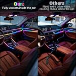 Acrylic Car Interior LED Lights, 6-in-1 Fiber Optic Ambient Lighting Kit - Image 5