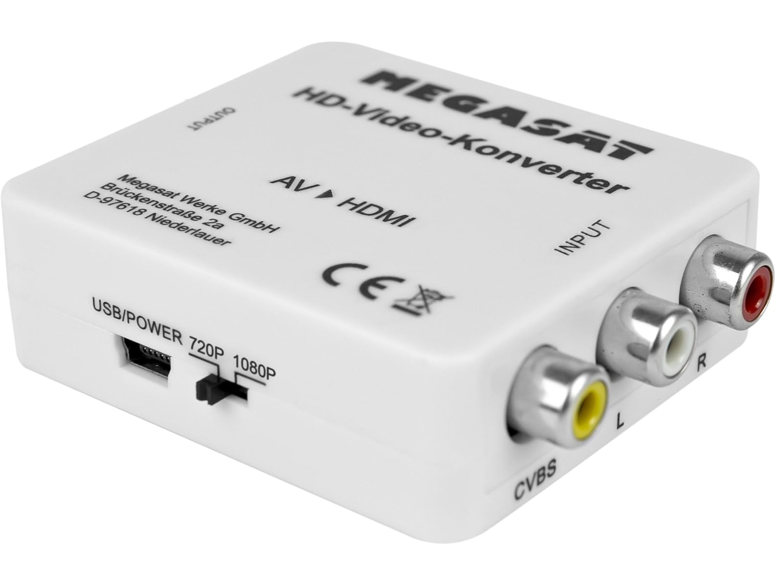 Megasat HD-Video-Konverter – AV zu HDMI (einfache Umwandlung von analogen in Digitale Signale, geringer Stromverbrauch)