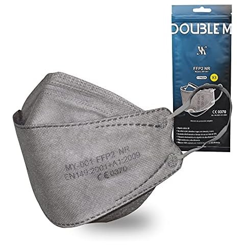 DOUBLE M Mascarillas FFP2 NR con Filtración Multicapa y Diseño 3D Cover