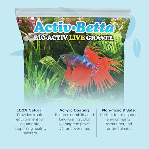 Image of Activ Betta Rainbow Aquarium Gravel - 1 lb - Natural Freshwater Substrate with Live Beneficial Elements - Instant Cycling, Easy Maintenance