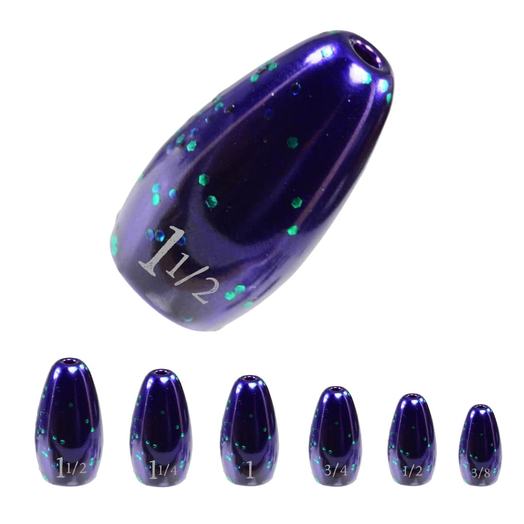 Reaction Tackle Tungsten Flipping Weights for Bass Fishing Sinkers for  Punching Through Heavy Cover for Texas and Carolina Rigs Size Stamped on