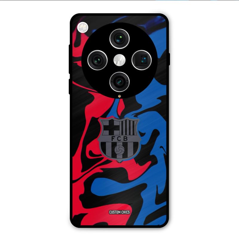 Image of PrintShield FC Barcelona Comic Back Cover for Oppo Find X8 Pro 5G, Shockproof Printed Phone Case with Soft TPU Sides & Anti-Slip Grip