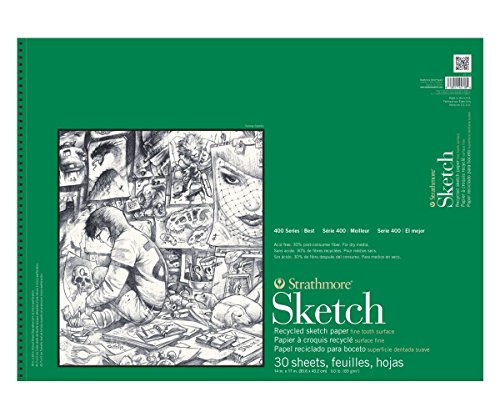 Strathmore 400 Series Sketch Pad, Recycled Paper, 14x17 inch, 100
