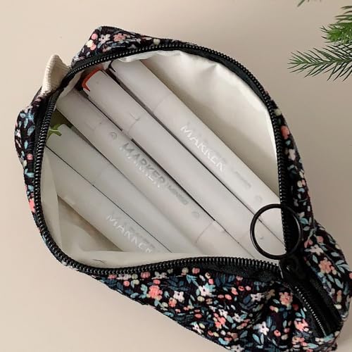 Qiwenr Pencil Case, Teenage Pen Case, Leather Bag Can Be Used as a Key or Cosmetic or Toy Bag, and Is Easy to Carry (Black) - Image 3