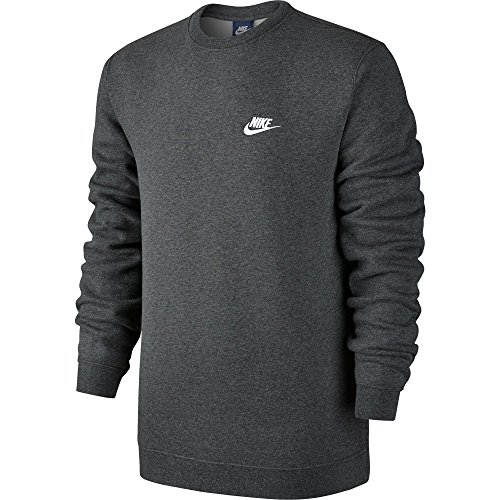 Nike Men's Sportswear Crew Charcoal Heather/White Size XX-Large