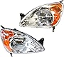 Evan-Fischer Headlight Set Compatible with 2002-2004 Honda CR-V Left Driver and Right Passenger Side Halogen