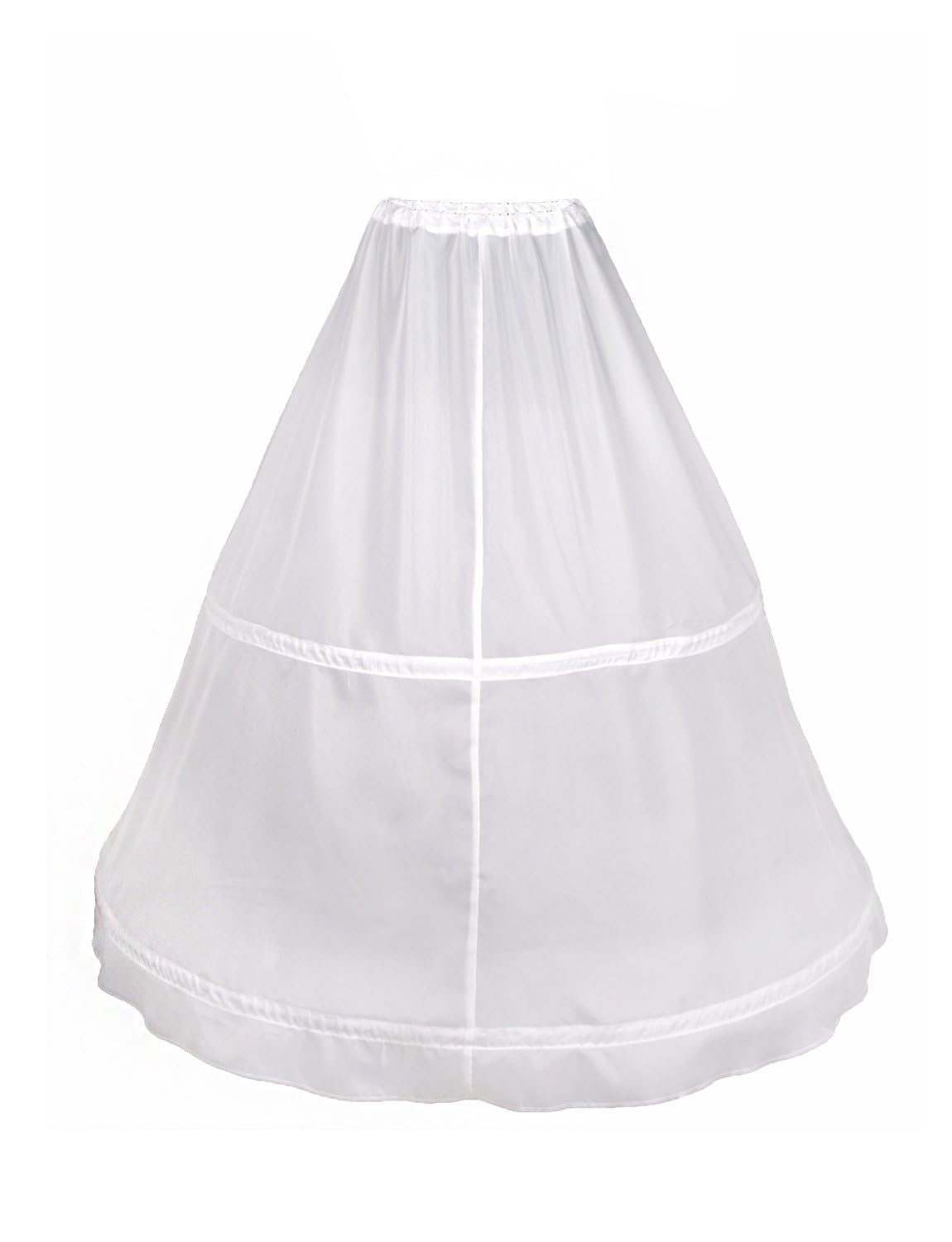 Flora Women's White 2 Hoop Bridal Wedding Petticoat/Prom Underskirt,Size S-Xl (White)