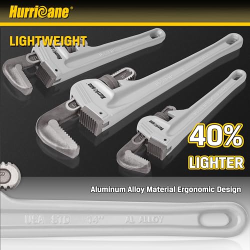 HURRICANE 3-Piece Aluminum Pipe Wrench Set