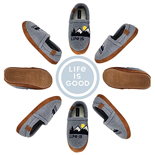 Life is Good Women's Moccasin Slippers - Suede & Fleece Closed Back Slip-Ons - Plush & Fluffy Slippers with Rubber Soles for Indoor & Outdoor Use Stylish & Comfortable Available in Different Designs2