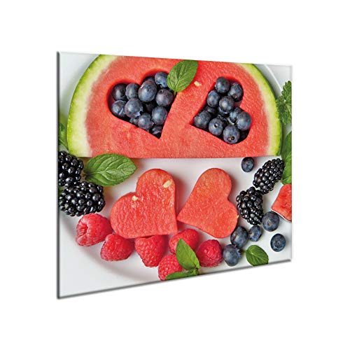 Tabla protectora de encimera, de cerámica, 60 x 52 cm, de gran tama?o, de cristal templado, para cortar, se puede colocar en la pared para evitar salpicaduras, protector de vitrocerámica Cover