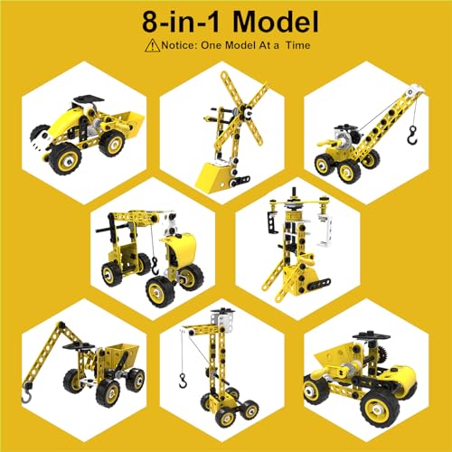 Choopheme J-7755 Stem Toys For 5 6 7 8 9+ Year Old Building Block Kit Stem Activities Projects Boy Toys Age 4-8 5-7 6-8 8-10 Creative Set Educational Engineering Excavator Construction Birthday Fun Christmas Idea Gift thumb #2