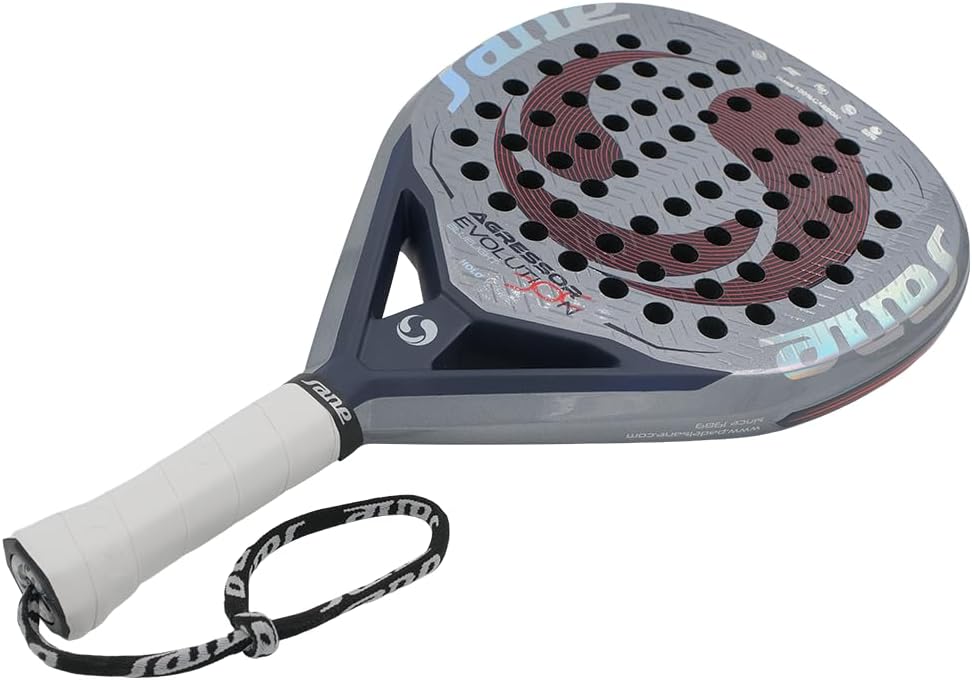 SANE Aggressor Evolution BlueLight Padel Racquet, 355+/-10 g, NanoGraf Fiber, Pro Touch Core