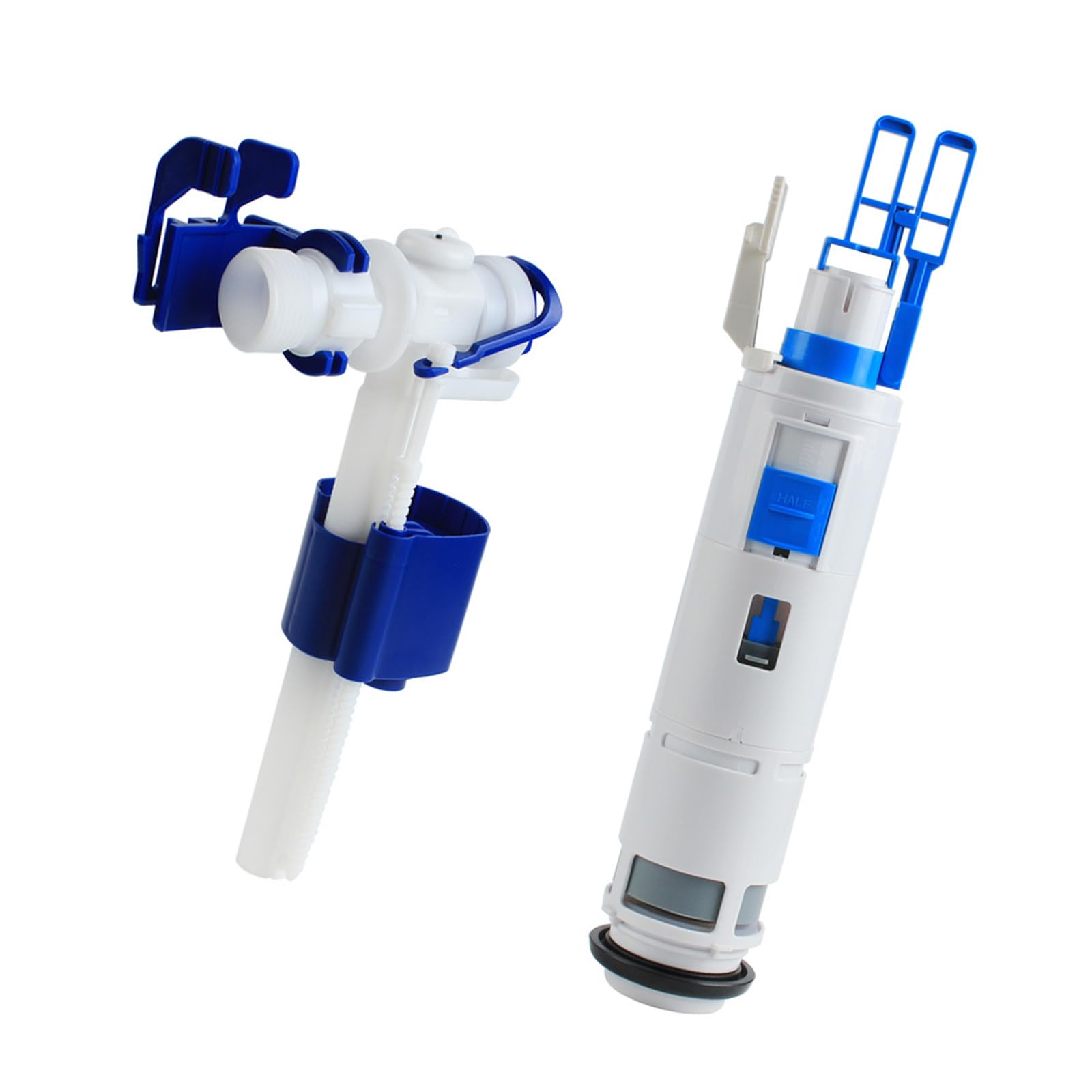 Functional Two Stage Flush Drain and Quiet Inlet Assembly for Built in Toilet Water Mechanisms Bathroom Gate Repair Set