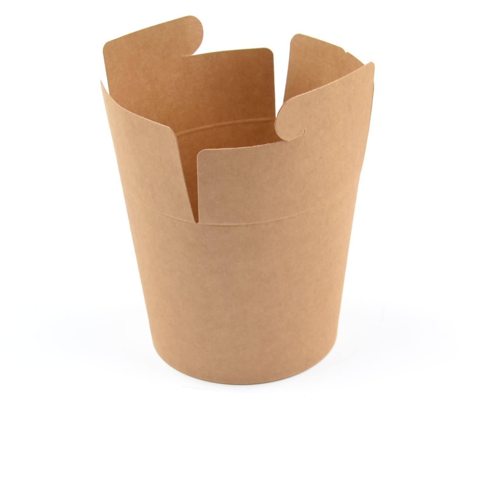 Generisch 500 Stück Dönerboxen, Kraft, 750 ml (26 OZ) Braun Kebab Snackbox Foodcontainer Pappbox Nudelbox Asiabox Pastaboxen Food-Boxen Take-away Imbiss Pommes-Box