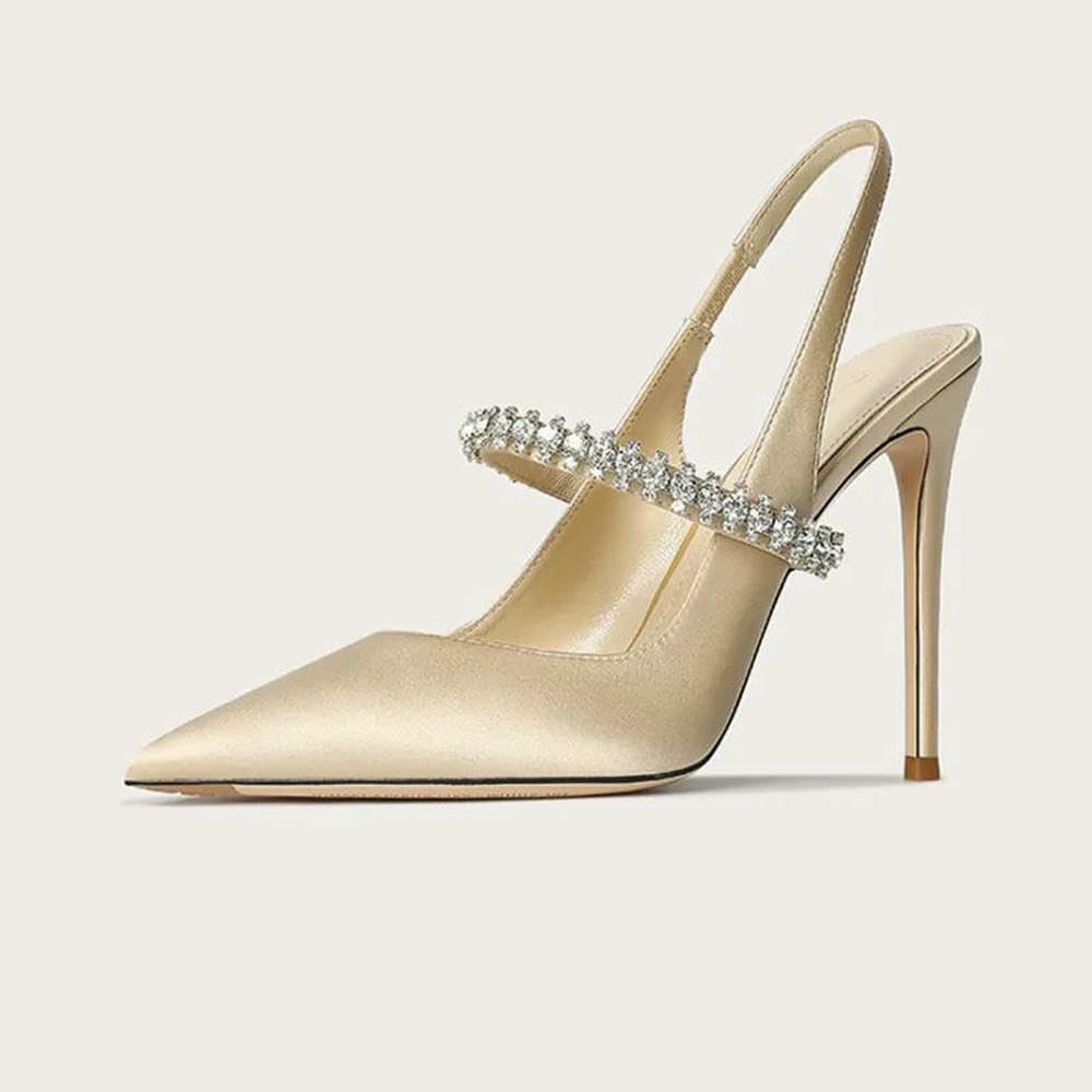SYJYM Chaussures à talons hauts pointus avec bandeau et sandales pour femme