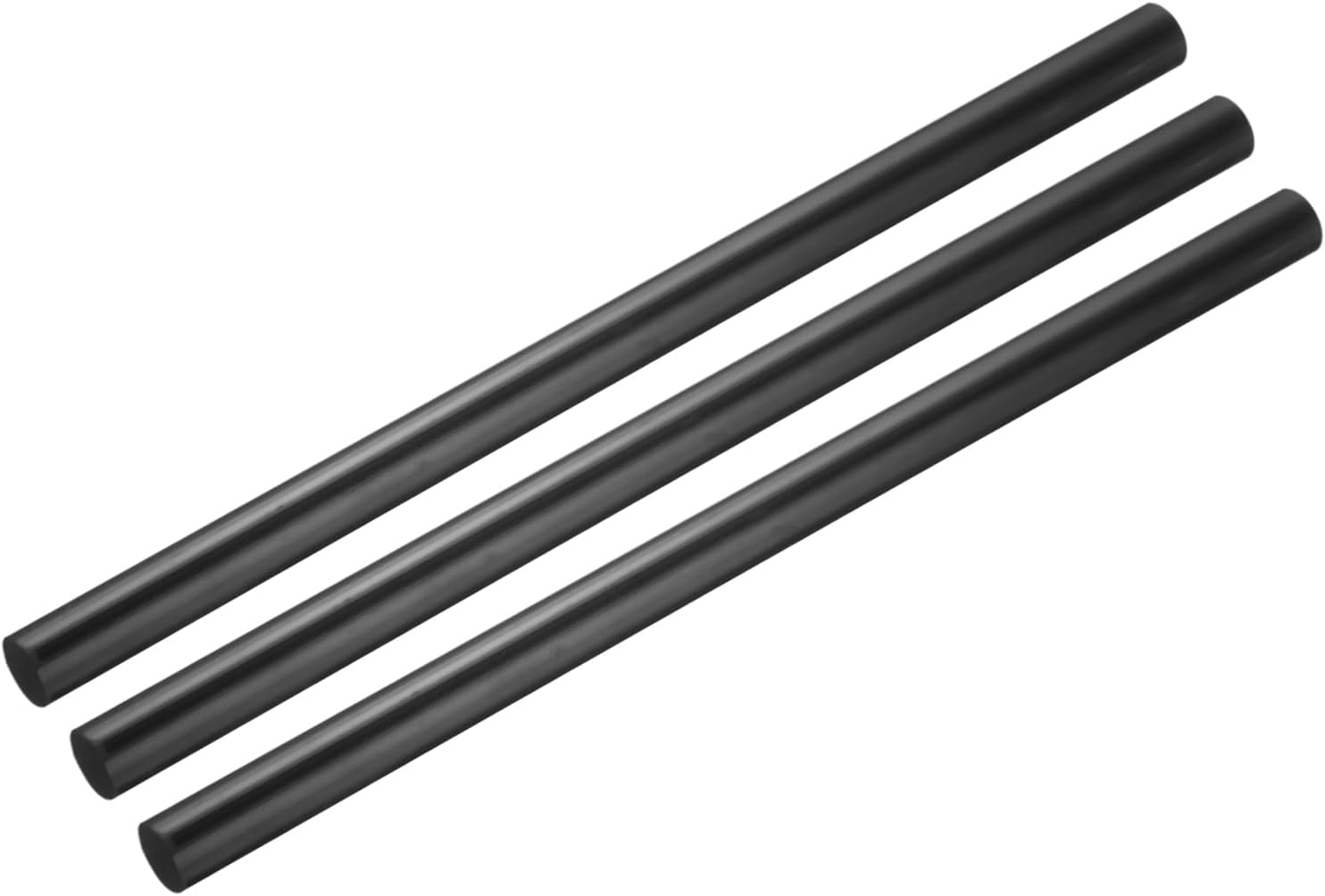 MECCANIXITY Black Round ABS Plastic Rods 0.6-inch Diameter and 12-inch Length Rigid Insulation Opaque Plastic Rods for DIY Craft Model Making, 3 Pack
