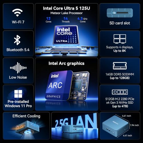 Image of GEEKOM Mini PC IT12[Best Intel NUC12 Alternative],3-Year Quality Support with 12th Gen Intel i7-1280P Mini Computers,16GB RAM /512GB SSD(Expandable) Windows 11 Pro Desktop PC,Dual USB 4.0 /2.5G LAN /8K