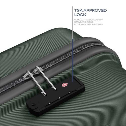 Image of Safari Cabin Insignia 8 Wheels 55cm Size Trolley Bag, TSA Lock, Hard Case Polycarbonate, 360º Wheeling Carry-on Luggage, Travel Bag, Suitcase for Travel, Trolley Bags for Travel, Deep Forrest