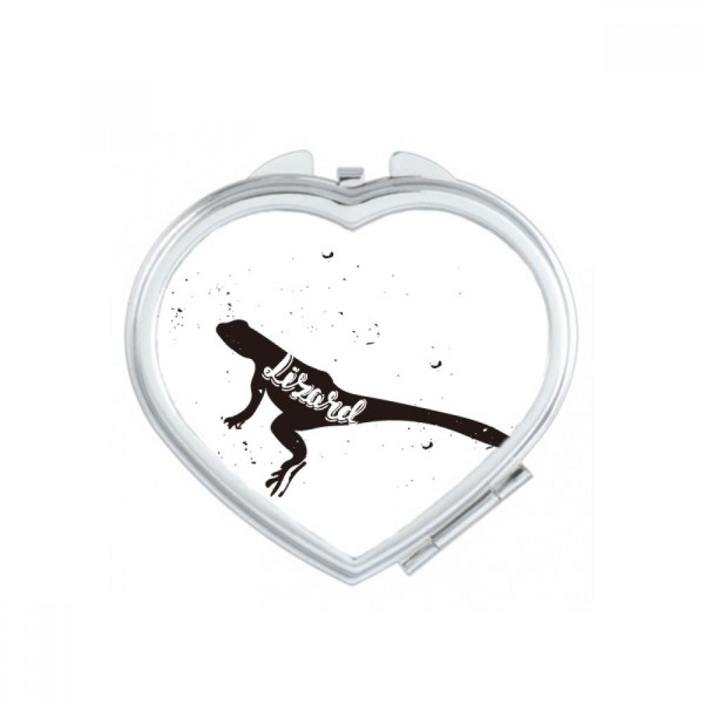 Miroir de poche lion en noir et blanc petit format pour maquillage