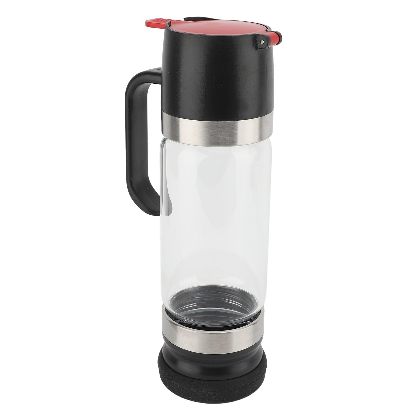 Generic Honey Pot, Easy Pouring Syrup Dispenser Heat Glass Honey Dispenser Pot 350ml for Home (Black)