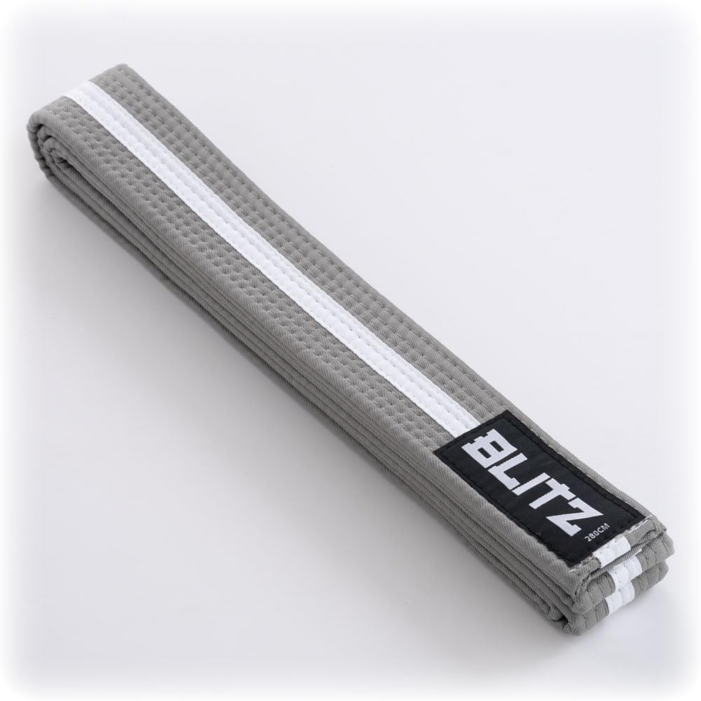 Blitz Colour Belt/White Stripe - Grey/White - 200cm