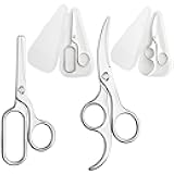 Jasni 2-Pack All 304 Stainless Steel Baby Food Scissors Detachable Vegetables Meat Noodles Kitchen Shears for Infant Kids Anti-Rust Food-Grade Dishwasher Safe with Travel Storage Case